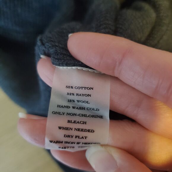 SOLD Ann Taylor Gray Wool-Blend Balletcore Wrap Sweater - Picture 7 of 7